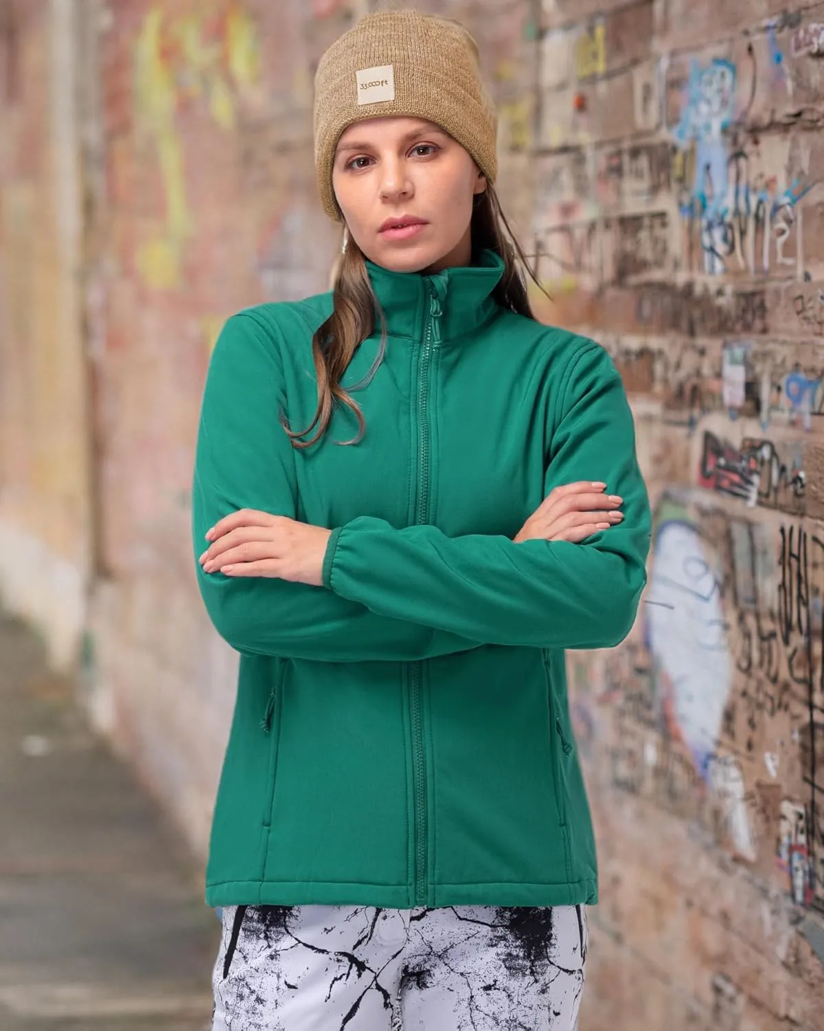 33,000ft Women's 3 in 1 Hooded Waterproof Coat Winter Ski Hiking Rain Jacket Softshell Fleece Lined Raincoat Windbreaker