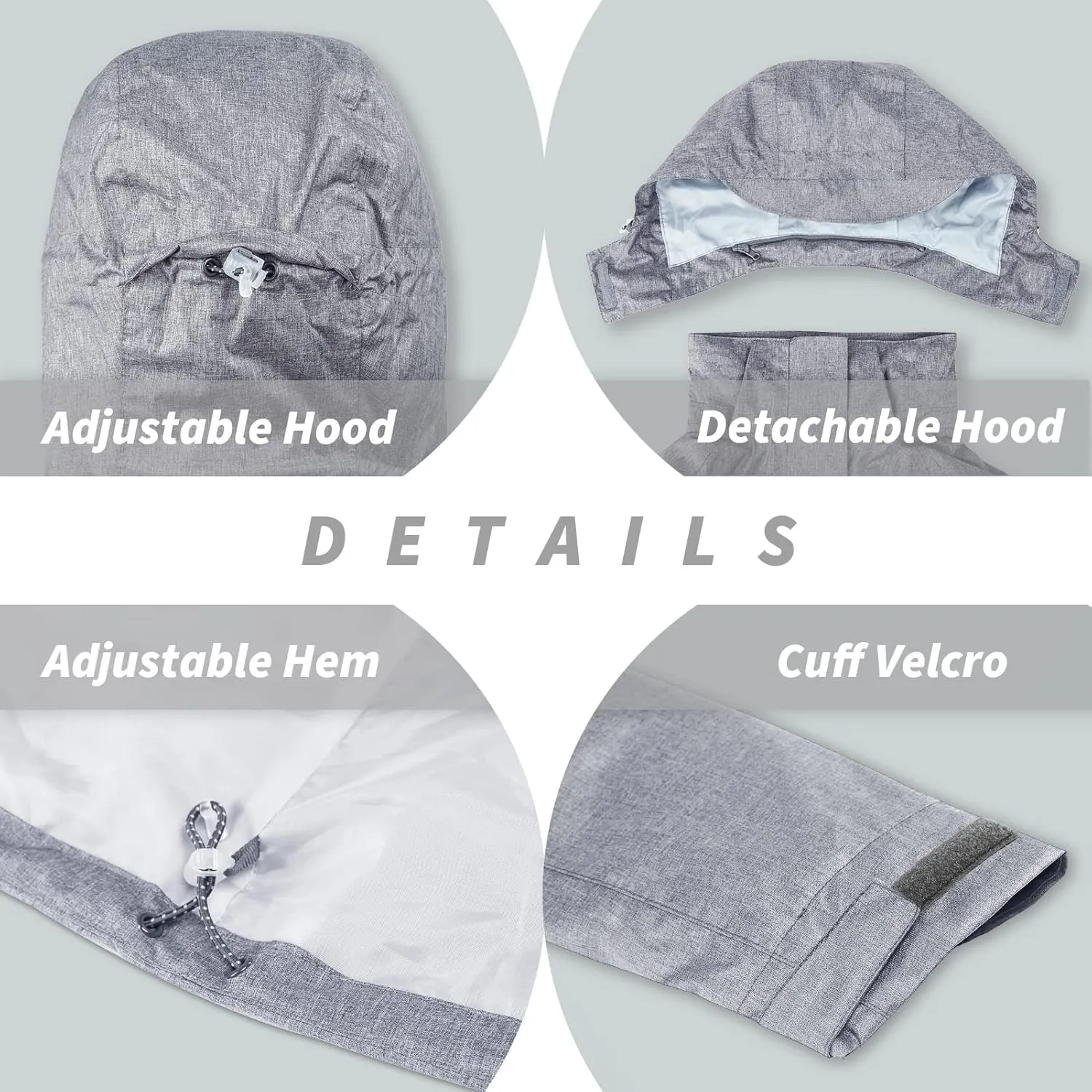 33,000ft Women's 3 in 1 Hooded Waterproof Coat Winter Ski Hiking Rain Jacket Softshell Fleece Lined Raincoat Windbreaker