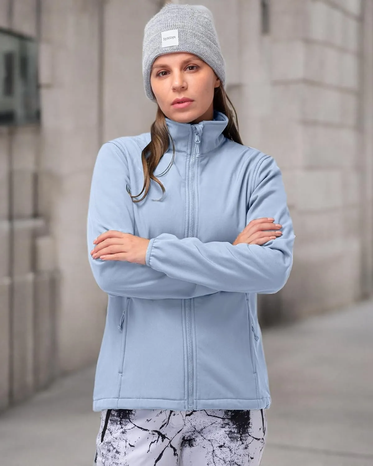 33,000ft Women's 3 in 1 Hooded Waterproof Coat Winter Ski Hiking Rain Jacket Softshell Fleece Lined Raincoat Windbreaker