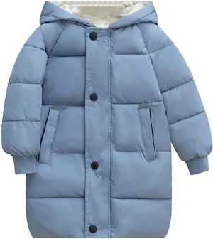 Ac Coats Children's Down Padded Jacket Long Cotton Padded Jacket Baby Baby Toddler Girls Fall Winter Trench Coat