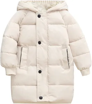 Ac Coats Children's Down Padded Jacket Long Cotton Padded Jacket Baby Baby Toddler Girls Fall Winter Trench Coat