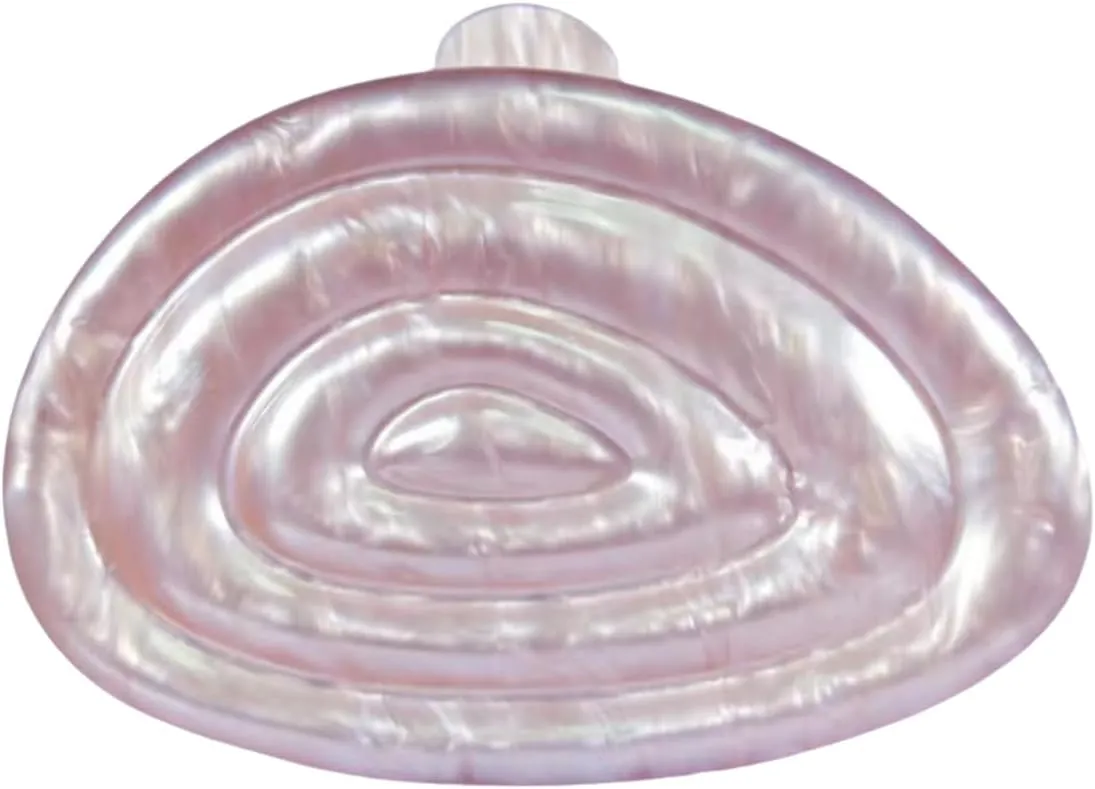 Acrylic Shell Shaped Bag Acrylic Purses and Handbags for Women Marble Clutch Purse for Wedding Party (D-Pink)