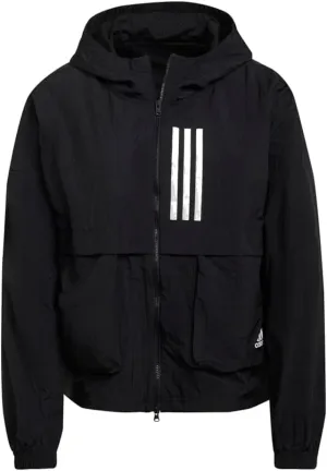 adidas Women's Sportswear W.N.D. Windbreaker, Black