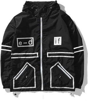 AITFINEISM Men's Lightweight Windbreaker Jacket Casual Zip Up Jackets With Hooded