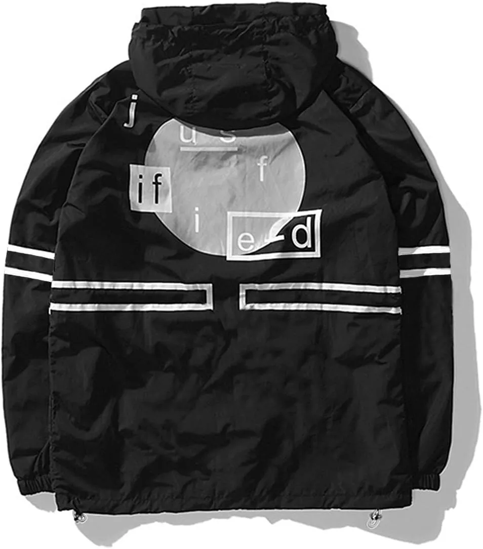 AITFINEISM Men's Lightweight Windbreaker Jacket Casual Zip Up Jackets With Hooded