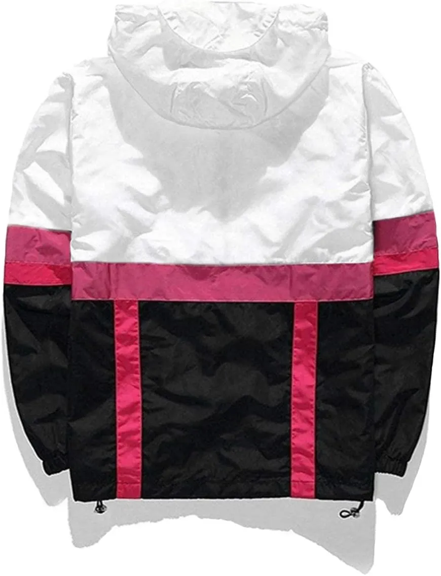 AITFINEISM Men's Lightweight Windbreaker Jacket Casual Zip Up Jackets With Hooded