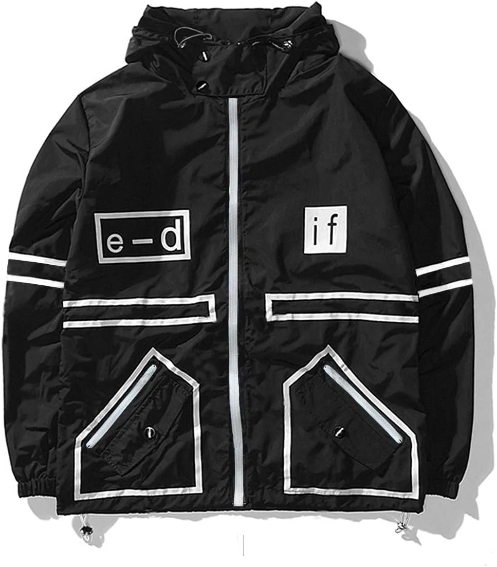 AITFINEISM Men's Lightweight Windbreaker Jacket Casual Zip Up Jackets With Hooded