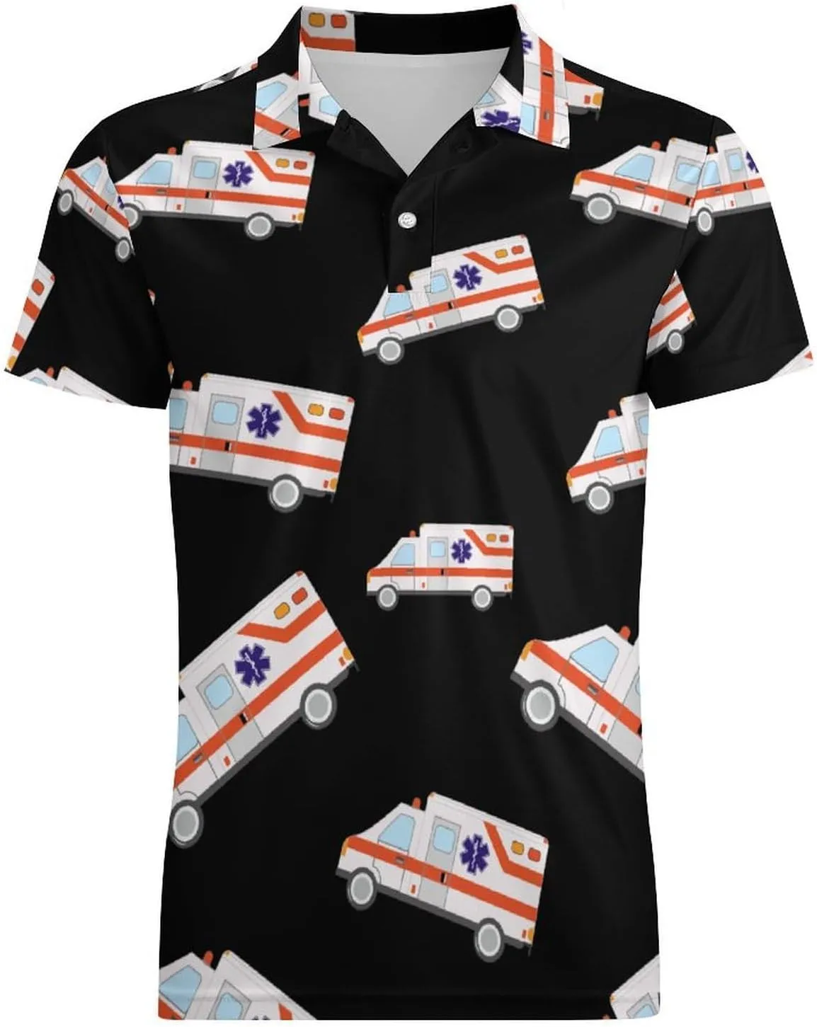 Ambulance Emergency Medical Technician Men's Polo-Shirt Regular-Fit Short Sleeve Sports Quick Dry Golf Tennis T-Shirt