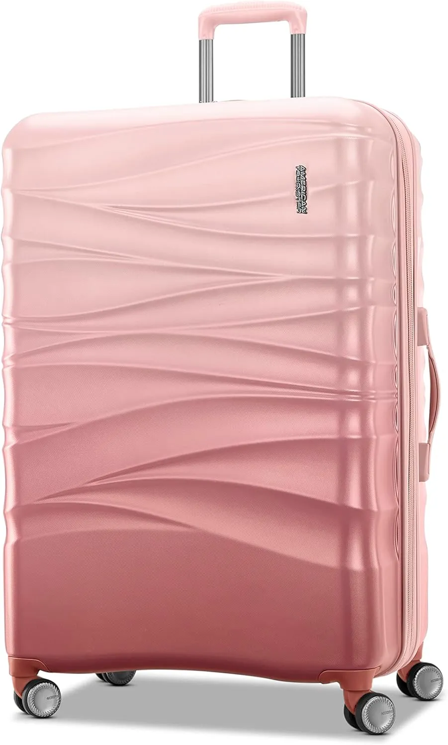 American Tourister Cascade Hardside Expandable Luggage with Spinner Wheels, Pink Blush, 28-Inch