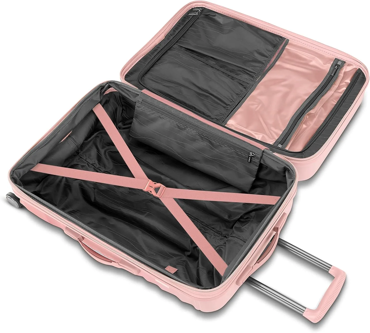 American Tourister Cascade Hardside Expandable Luggage with Spinner Wheels, Pink Blush, 28-Inch