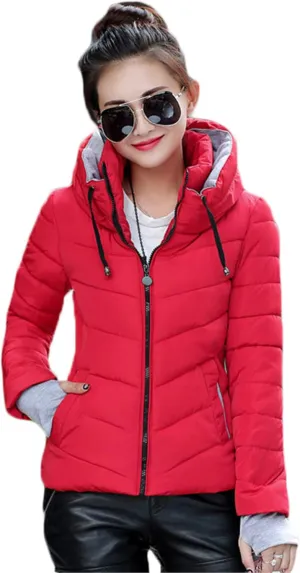 Andongnywell Womem's Stand Collar Packable Short Down Jackets Winter Downs Padded Overcoats Outwears