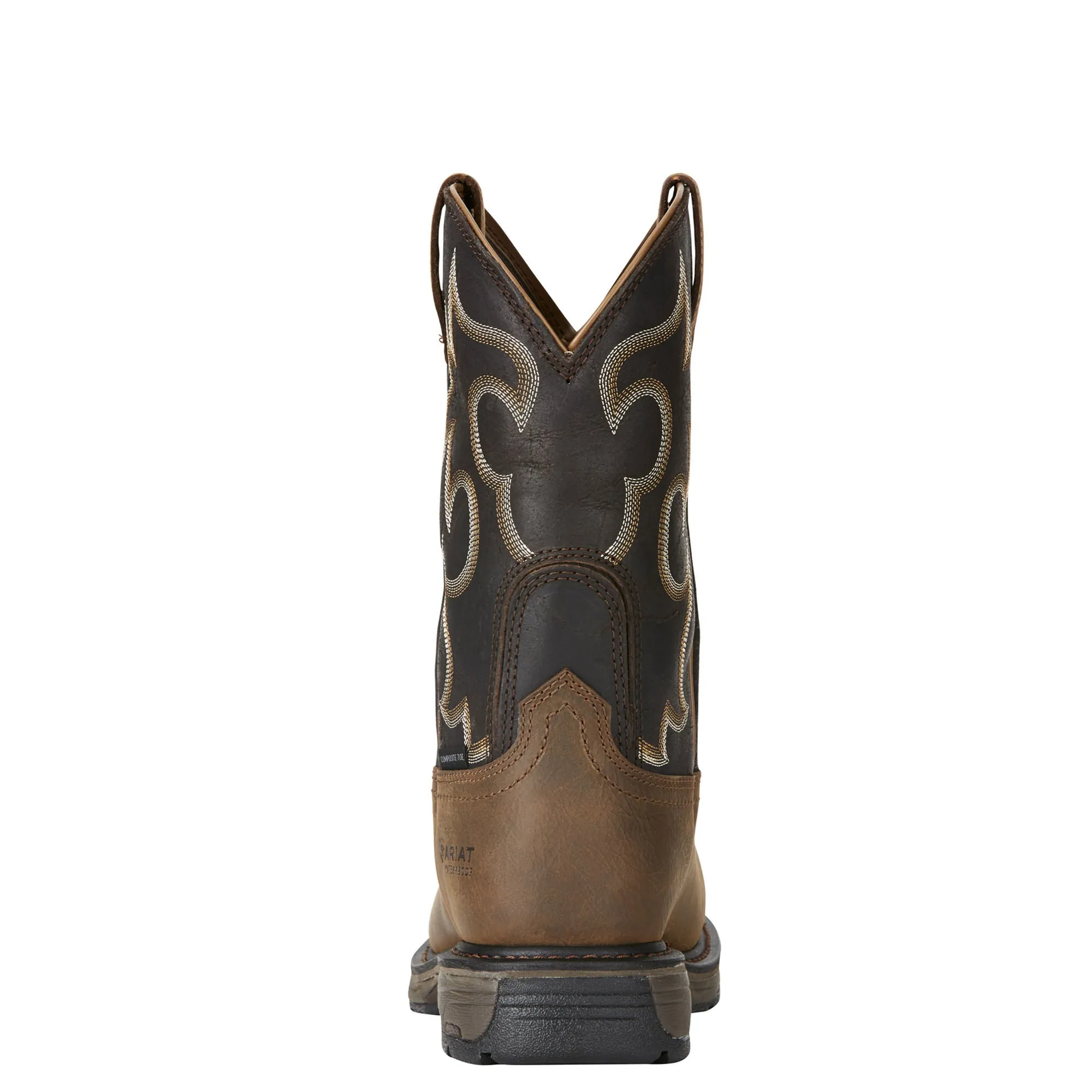 Ariat Mens Workhog Wide Square Toe 400G Waterproof 400G Composite Toe Work Boot Rye Brown