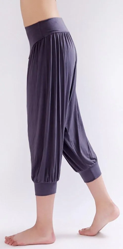 AvaCostume Modal Cotton Soft Yoga Sports Dance Harem Capri Pants