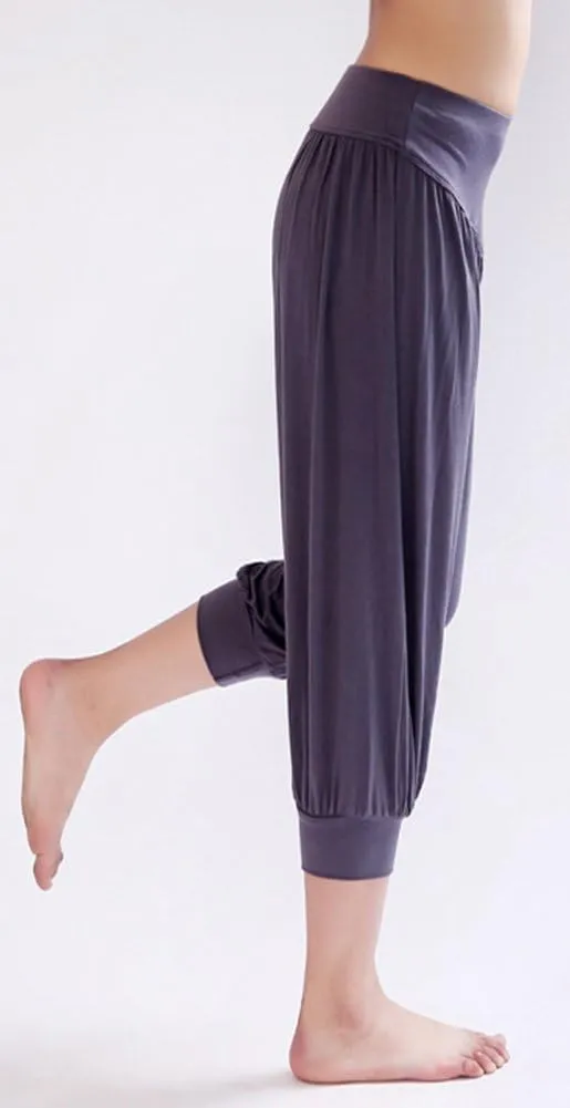 AvaCostume Modal Cotton Soft Yoga Sports Dance Harem Capri Pants