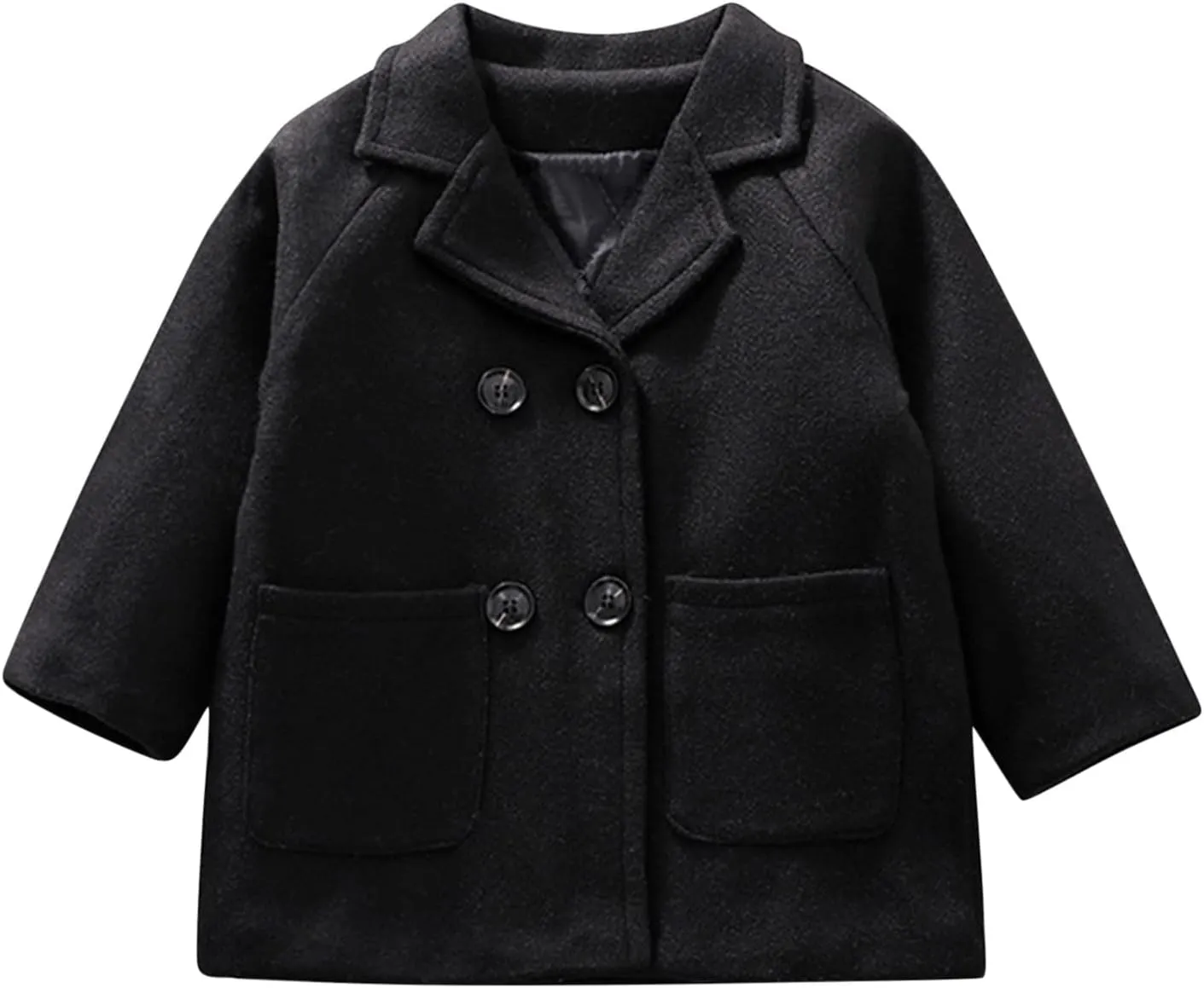 Baby Girls Boys Button Formal Coat Toddler Kids Jacket Button Trench Pocket Fall Winter Outwear Christmas Outfit