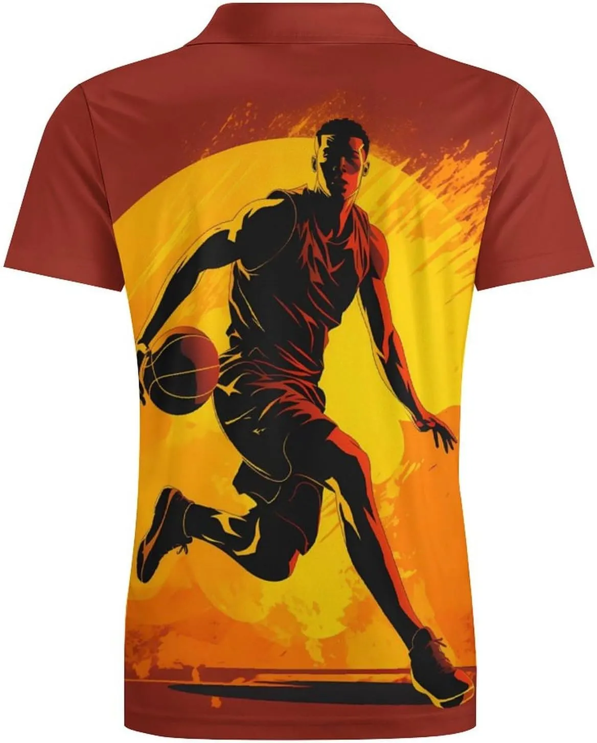 Basketball Player Men's Polo Shirt Short Sleeve Casual Athletic Quick Dry Golf T-Shirts