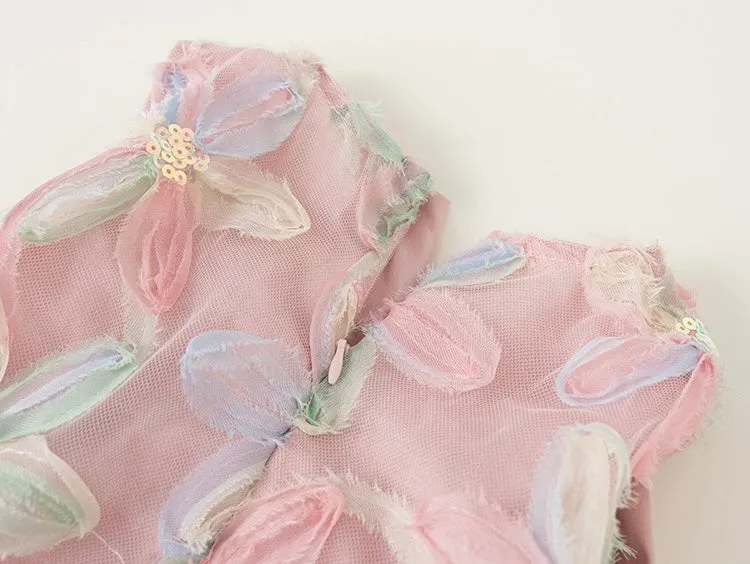 Big Bowknot Flower Tulle Dress