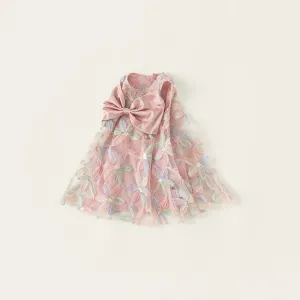 Big Bowknot Flower Tulle Dress