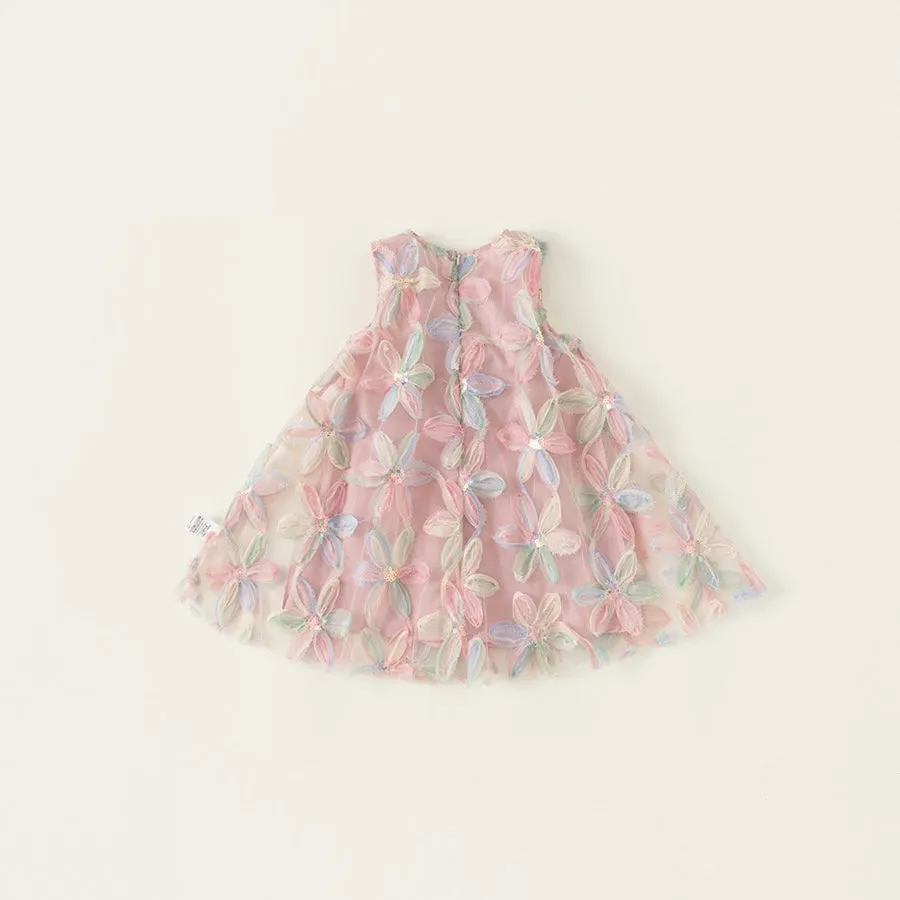Big Bowknot Flower Tulle Dress
