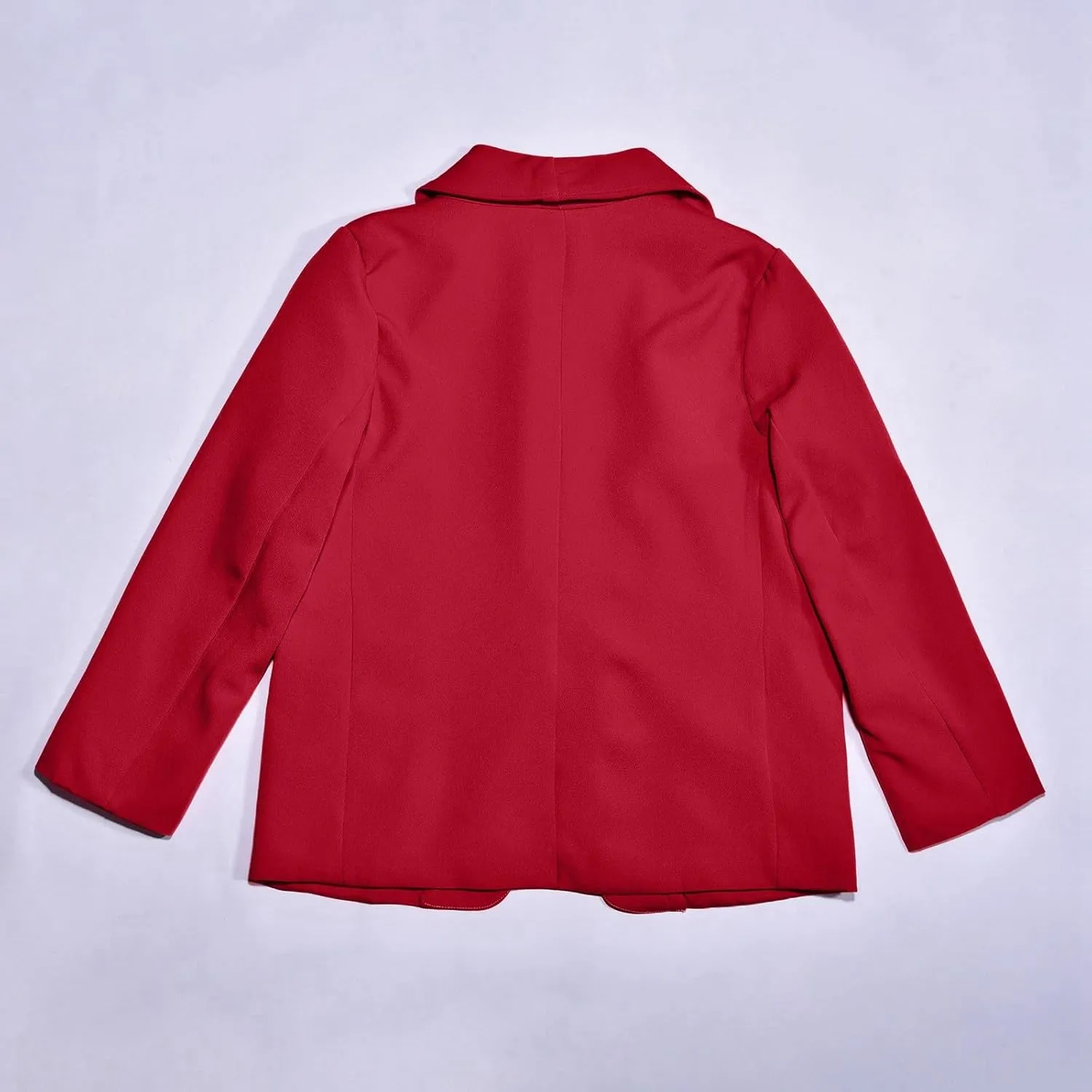 Blazer Jacket For Teen Girls Y2K Solid Lapel Formal Suit Coat Long Sleeve Casual Plus Open Front Dress Tops With Inner Pocket