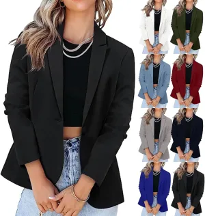 Blazers for Women Business Casual Blazer Long Sleeve Open Front Work Office Blazer Professional Suit Jacket Pockets