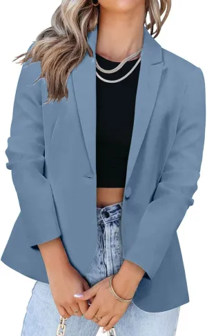 Blazers for Women Business Casual Blazer Long Sleeve Open Front Work Office Blazer Professional Suit Jacket Pockets