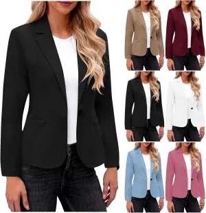 Blazers for Women Business Casual Long Sleeve Open Front Blazer Casual Dressy Blazer Work Office Blazer Jacket