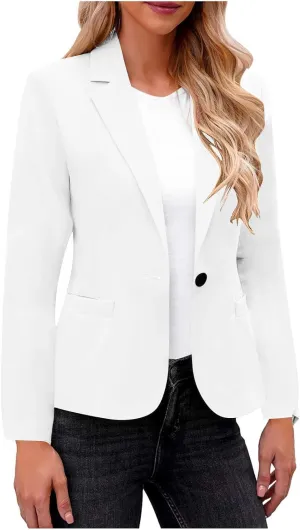 Blazers for Women Business Casual Long Sleeve Open Front Blazer Casual Dressy Blazer Work Office Blazer Jacket
