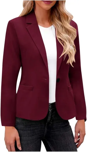 Blazers for Women Business Casual Long Sleeve Open Front Blazer Casual Dressy Blazer Work Office Blazer Jacket
