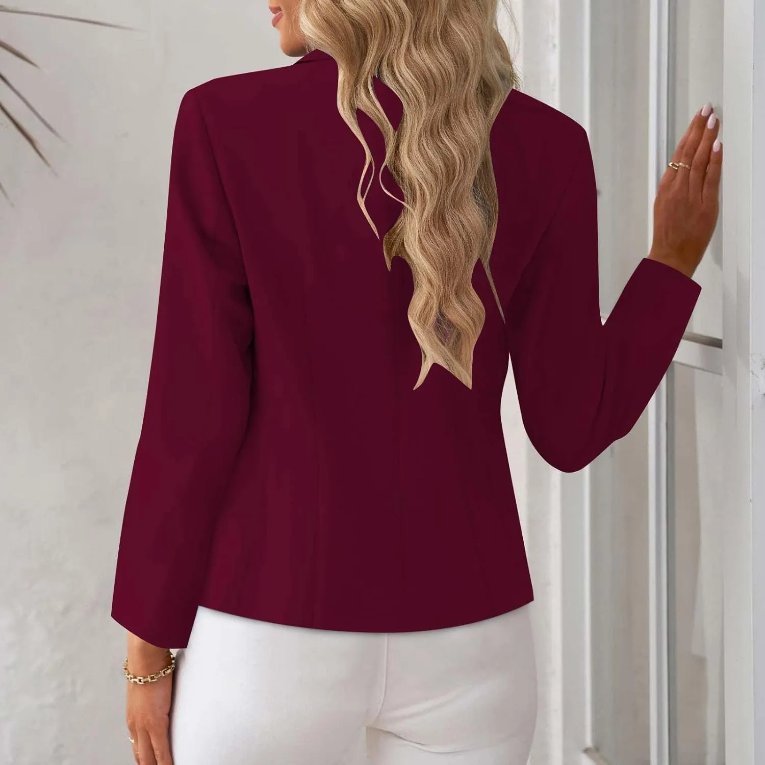 Blazers for Women Business Casual Long Sleeve Open Front Blazer Casual Dressy Blazer Work Office Blazer Jacket