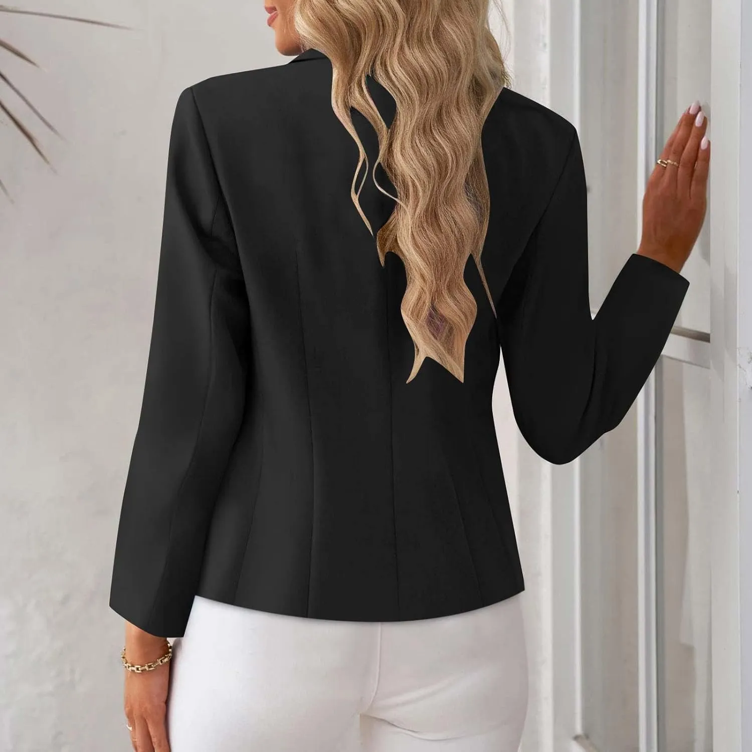 Blazers for Women Business Casual Long Sleeve Open Front Blazer Casual Dressy Blazer Work Office Blazer Jacket