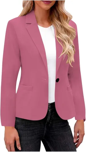 Blazers for Women Business Casual Long Sleeve Open Front Blazer Casual Dressy Blazer Work Office Blazer Jacket