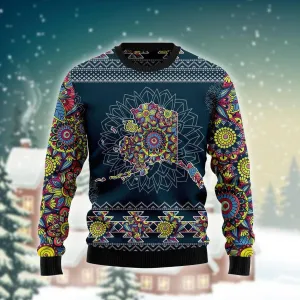 Blue Alaska Mandala Sweater