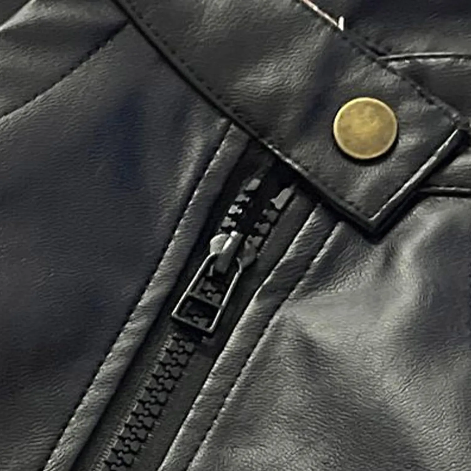 Boys Black Leather Jacket Studded Motorcycle Faux Leather Coat Girls Leather Jacket Toddler Leather Jacket