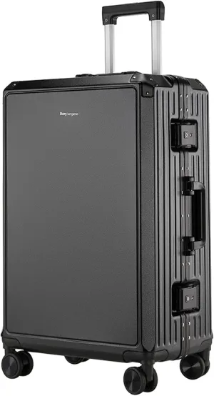 Carry on Luggage Ultra Lightweight Hard Shell Suitcase Cabin Size Wear Resistant Aluminum Frame 360  Universal Wheel TSA Password Lock,Black,26in