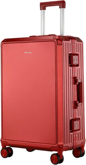 Carry on Luggage Ultra Lightweight Hard Shell Suitcase Cabin Size Wear Resistant Aluminum Frame 360  Universal Wheel TSA Password Lock,Red,26in