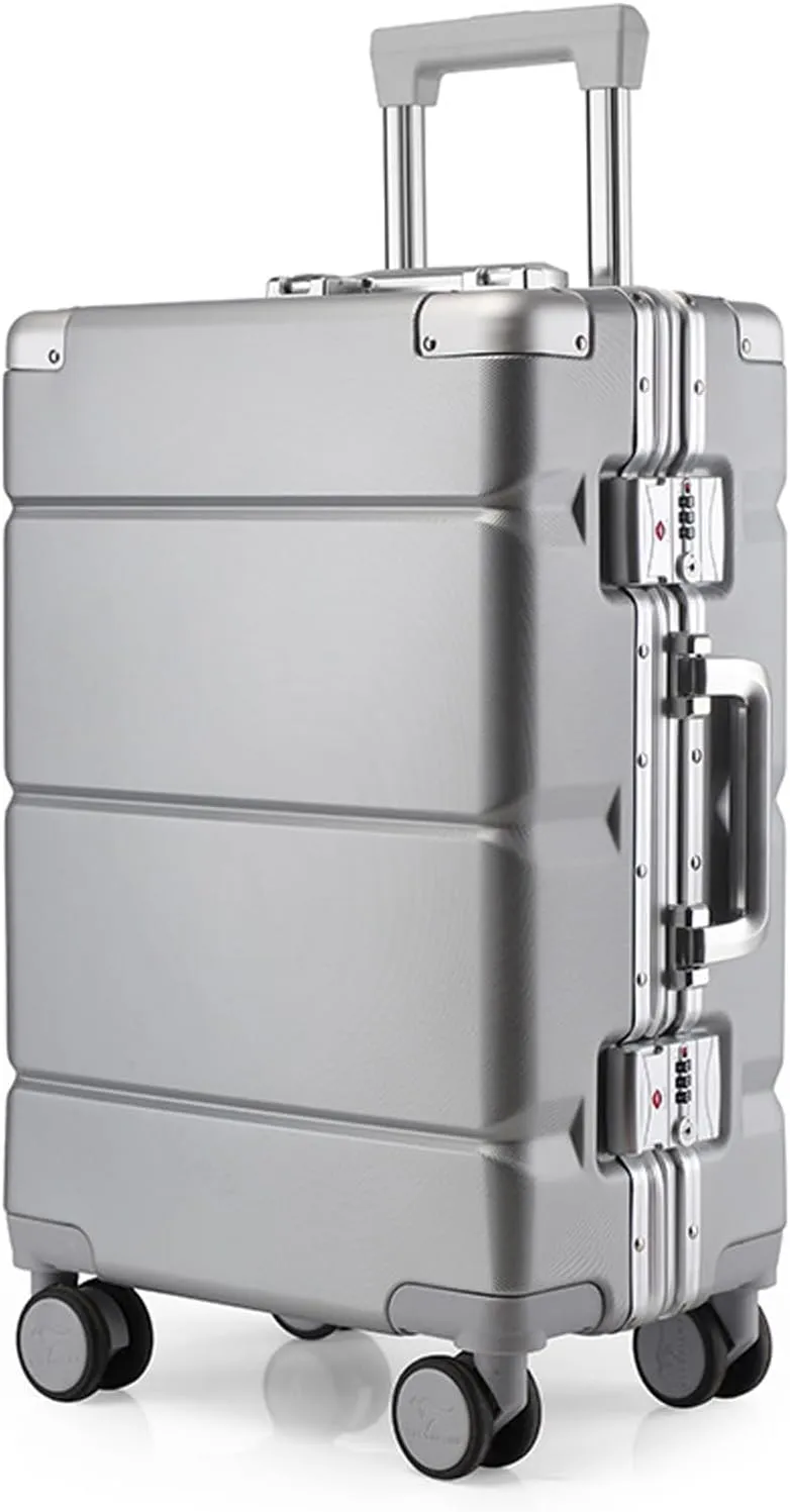 Carry on Luggage White Suitcase Hard Shell Travel Luggage Lightweight New PC Hard Shell Luggage,2,20in