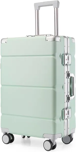 Carry on Luggage White Suitcase Hard Shell Travel Luggage Lightweight New PC Hard Shell Luggage,4,20in