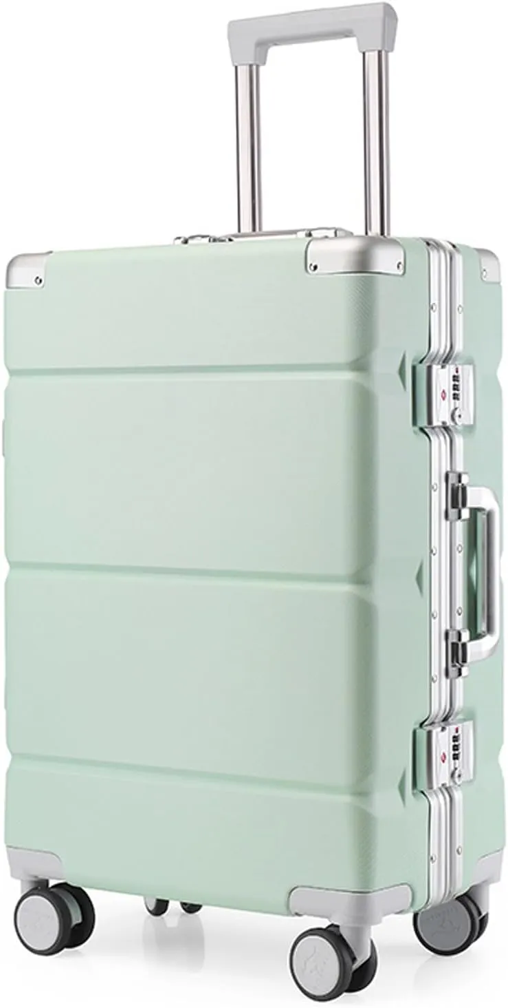 Carry on Luggage White Suitcase Hard Shell Travel Luggage Lightweight New PC Hard Shell Luggage,4,20in