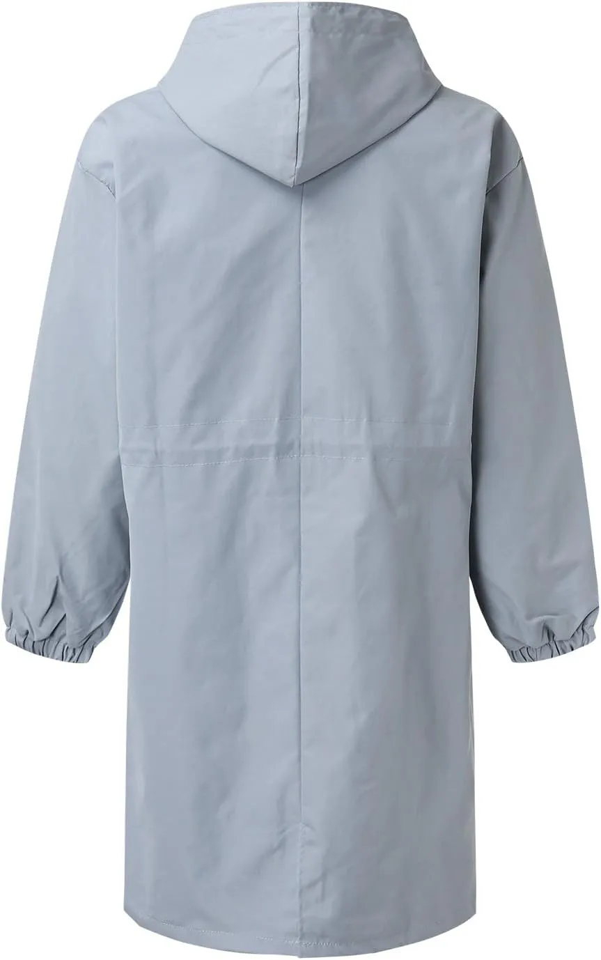 Casual Single Breasted Hooded Jacket, 2025 New Women's Winter Long Sleeve Lapel Button Up Long Coats
