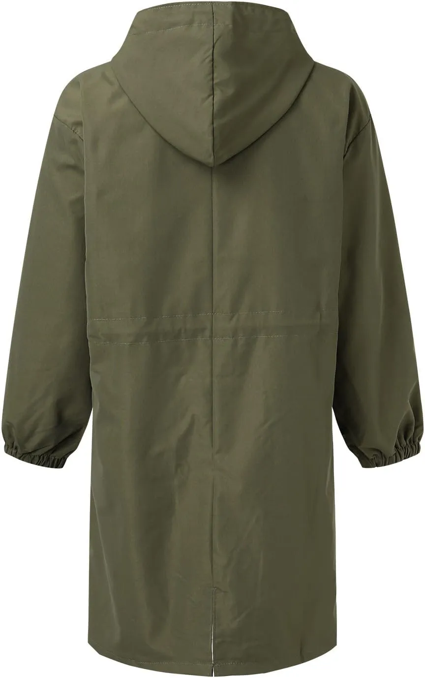 Casual Single Breasted Hooded Jacket, 2025 New Women's Winter Long Sleeve Lapel Button Up Long Coats