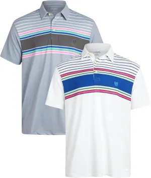 Chaps Men's Polo Shirt - 2 Pack Dry Fit Performance Short Sleeve Golf Polo Shirt for Men (S-2XL)