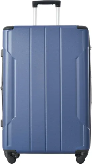 Checked Luggage Suitcases with Wheels Hard Shell Suitcase TSA Lock Lightweight Hard Shell Suitcase (blue, 24-inch)