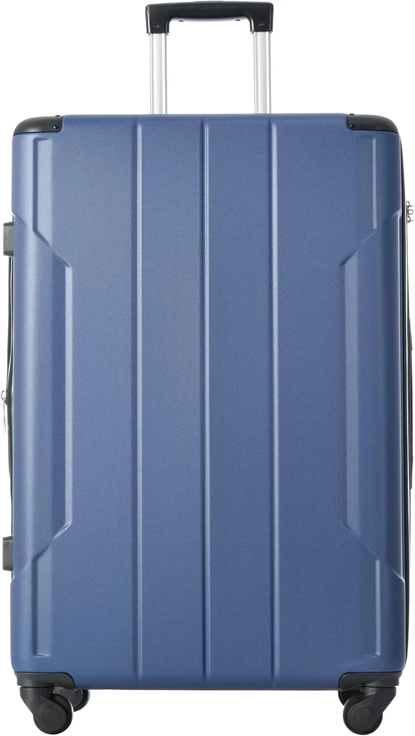 Checked Luggage Suitcases with Wheels Hard Shell Suitcase TSA Lock Lightweight Hard Shell Suitcase (blue, 24-inch)