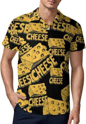 Cheese Men's Polo-Shirt Regular-Fit Short Sleeve Sports Quick Dry Golf Tennis T-Shirt