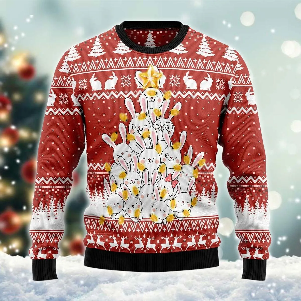 Christmas Bunny Tree Ugly Sweater