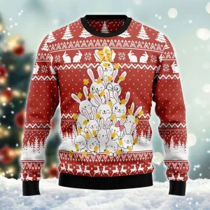 Christmas Bunny Tree Ugly Sweater