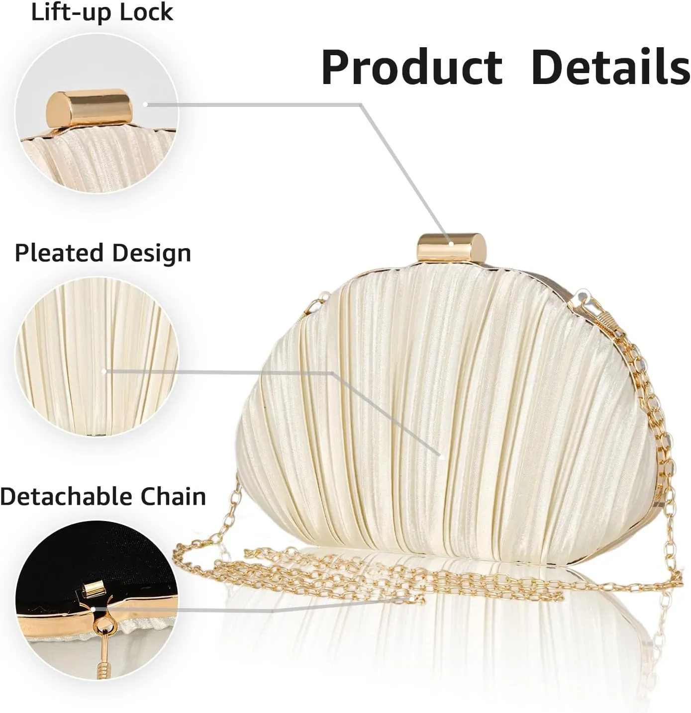 Clutch Purses for Women Formal Evening Bag Handbags for Wedding Party Sparkly Cocktail Clutch Crossbody Shoulder Bag