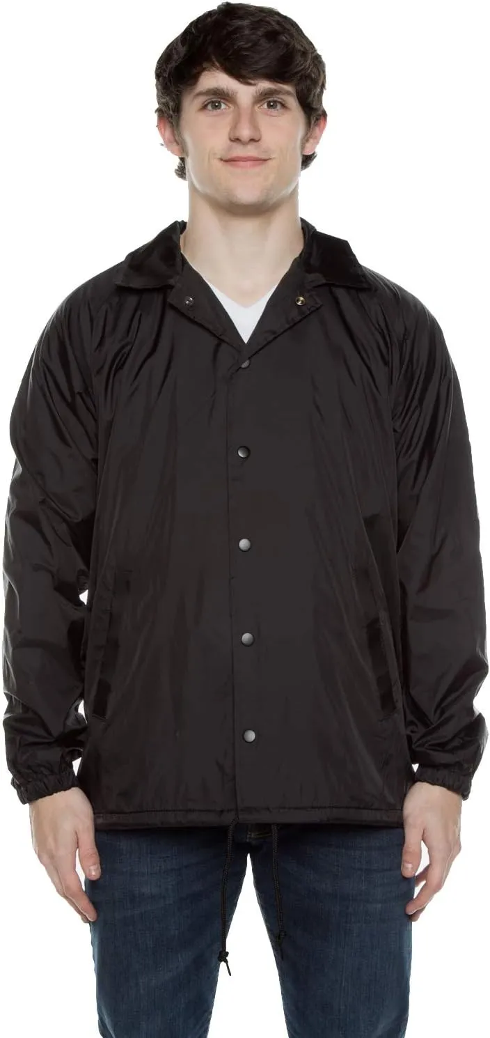 Coaches Jacket, Nylon Windbreaker for Men - Lightweight and Water-Resistant Coach Jacket