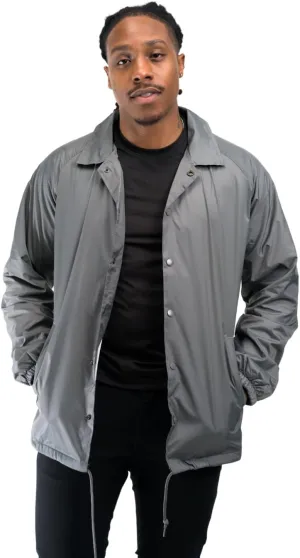 Coaches Jacket, Nylon Windbreaker for Men - Lightweight and Water-Resistant Coach Jacket